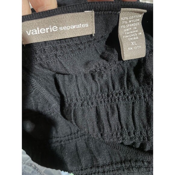 Valerie Stevens Women’s Vintage NWT Smocked Cotton Long Sleeve Top size XL Black - Picture 6 of 7